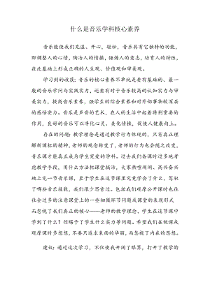 什么是音乐学科核心素养.docx