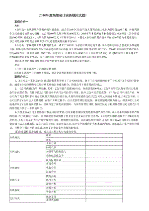 XXXX年度高级会计实务模拟试题1.docx