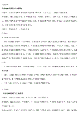 公司未来发展规划及部门运作完善措施.docx