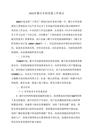 【研报】2024年数字乡村发展工作要点.docx