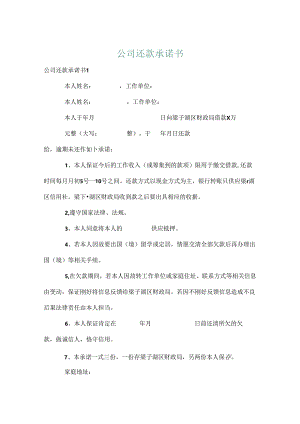 公司还款承诺书.docx