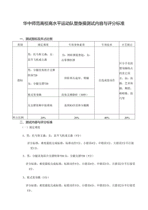 健美操专项测试方法与评分标准.docx