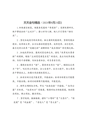 公文写作：天天金句精选（2024年8月24日）.docx
