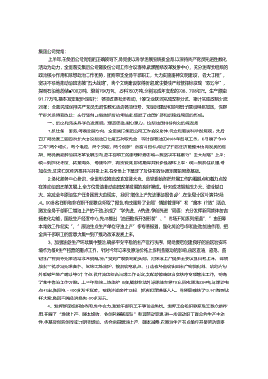 企业上半年总结暨下半年工作安排工作总结.docx