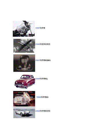 世界汽车安全旗舰瑞典萨博汽车简史'绅宝'Saab 1937年.docx