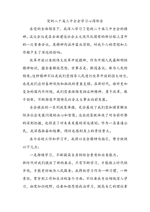 党的二十届三中全会学习心得体会.docx