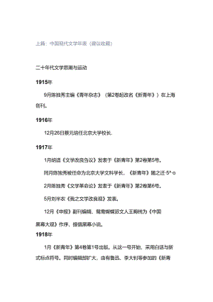 上篇：中国现代文学年表（建议收藏）.docx