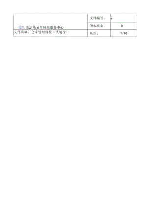 仓库管理规程试运行稿).docx