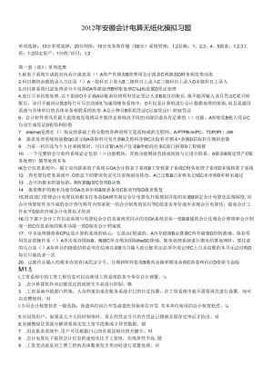 XXXX会计电算化模拟.docx