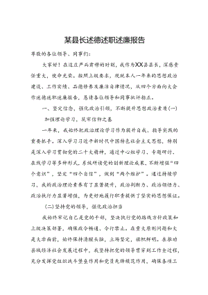 某县长述德述职述廉报告.docx