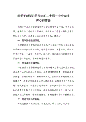 区委干部学习贯彻党的二十届三中全会精神心得体会.docx