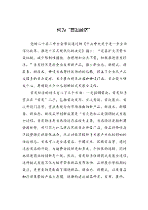 何为“首发经济”.docx