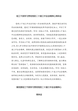 组工干部学习贯彻党的二十届三中全会精神心得体会8篇（精选）.docx