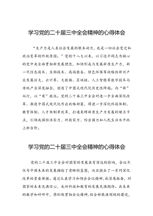 关于二十届三中全会精神的心得体会模板.docx
