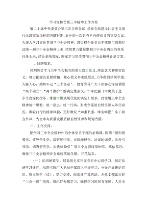 学习宣传贯彻三中精神工作方案.docx