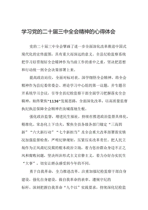 2024学习贯彻党的二十届三中全会精神心得体会模板13篇.docx