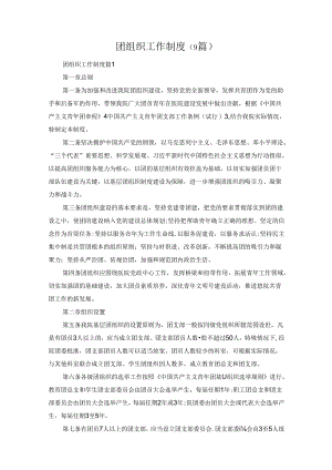 团组织工作制度（9篇）.docx