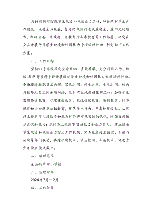 防范学生欺凌和校园暴力专项治理行动工作方案.docx