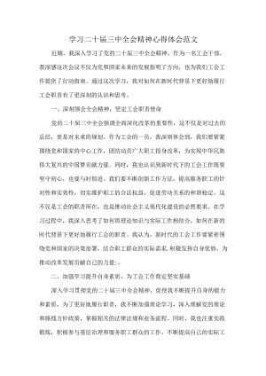 学习二十届三中全会精神心得体会范文.docx