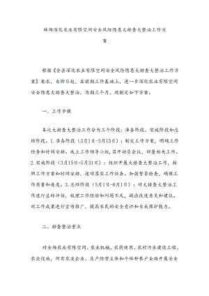 林场深化农业有限空间安全风险隐患大排查大整治工作方案.docx