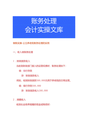做账实操-公立养老院账务处理的实例.docx