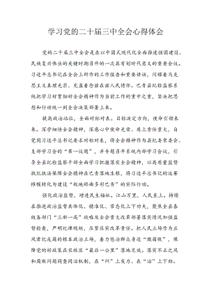 学习2024年学习党的二十届三中全会个人心得感悟.docx