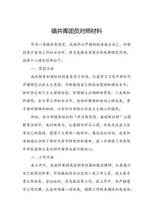 镇共青团员对照材料.docx