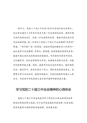 二十届三中全会精神的学习感悟最新版42篇.docx