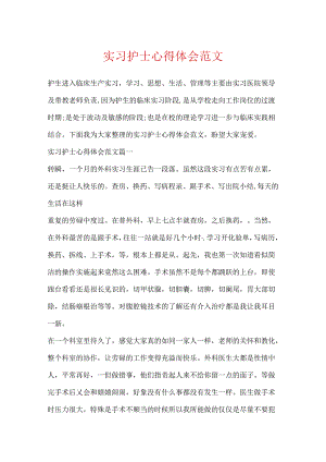 实习护士心得体会范文.docx