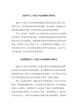 法官学习二十届三中全会精神心得体会六篇（最新版）.docx