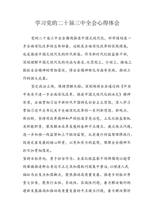学习2024年学习党的二十届三中全会个人心得体会 合计3份.docx