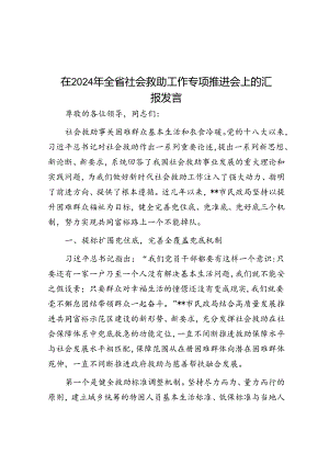 在2024年全省社会救助工作专题推进会上的汇报发言.docx