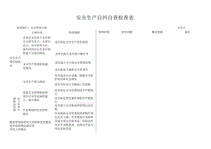 安全生产自纠自查表.docx