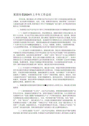 某团市委2024年上半年工作总结.docx