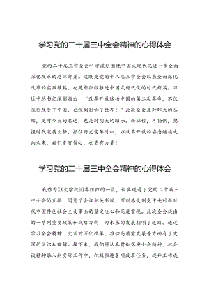 2024年二十届三中全会精神学习体会简短发言28篇.docx