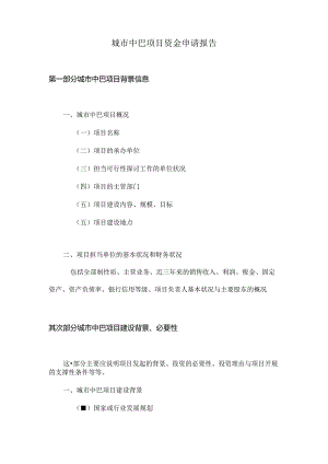 城中巴项目资金申请报告.docx