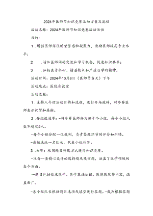 2024年医师节知识竞赛活动方案及流程.docx
