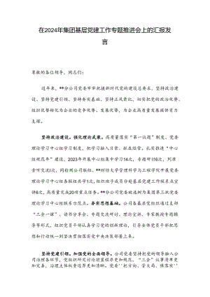 在2024年集团基层党建工作专题推进会上的汇报发言.docx