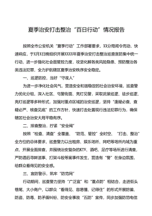 公安派出所2024年夏季治安打击整治行动工作总结十八篇.docx