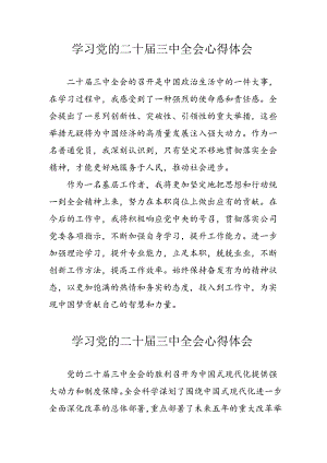 学习2024年学习党的二十届三中全会个人心得感悟 （3份）_90.docx