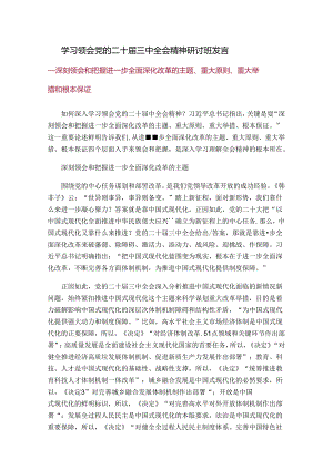 学习领会党的二十届三中全会精神研讨班发言.docx