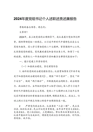 2024年度党组书记个人述职述责述廉报告.docx