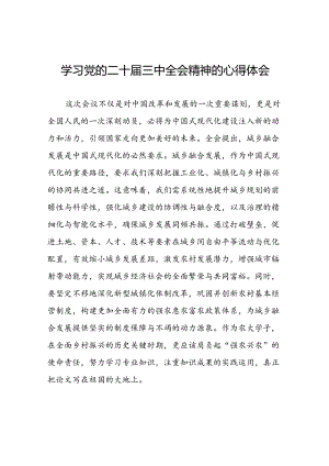 2024年党的二十届三中全会精神学习体会合集三十篇.docx