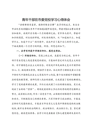 青年干部在市委党校学习心得体会.docx