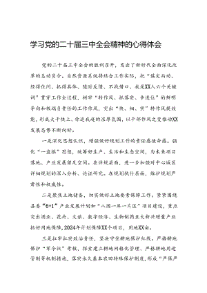 2024年党的二十届三中全会精神学习体会研讨发言稿28篇.docx