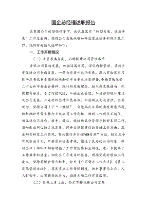 国企总经理述职报告.docx