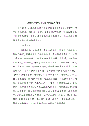 公司企业文化建设情况的报告.docx