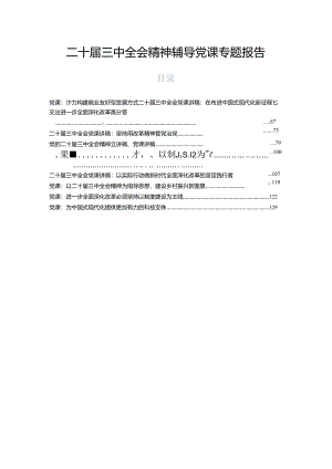 二十届三中全会精神辅导党课专题报告.docx