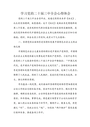 学习2024年学习党的二十届三中全会个人心得感悟 （4份）_73.docx