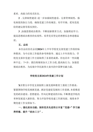 （11篇）学校2024年上半年党支部工作总结（精选）.docx